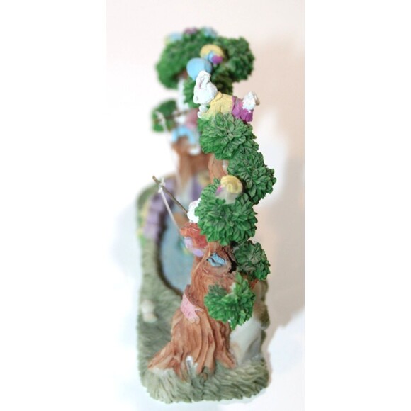 Home Accents Collection Bunny At Play 2 Rabbits Fishing Spring Easter Small  5" - Picture 5 of 10
